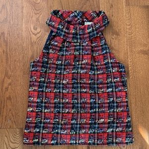 Sail to Sable plaid tweed cowl neck medium